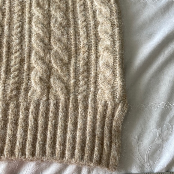 - SOLD - Boden Women's Crew Neck Cable Knit Mohair Wool Blend Sweater Vest 20/22 - Picture 14 of 16